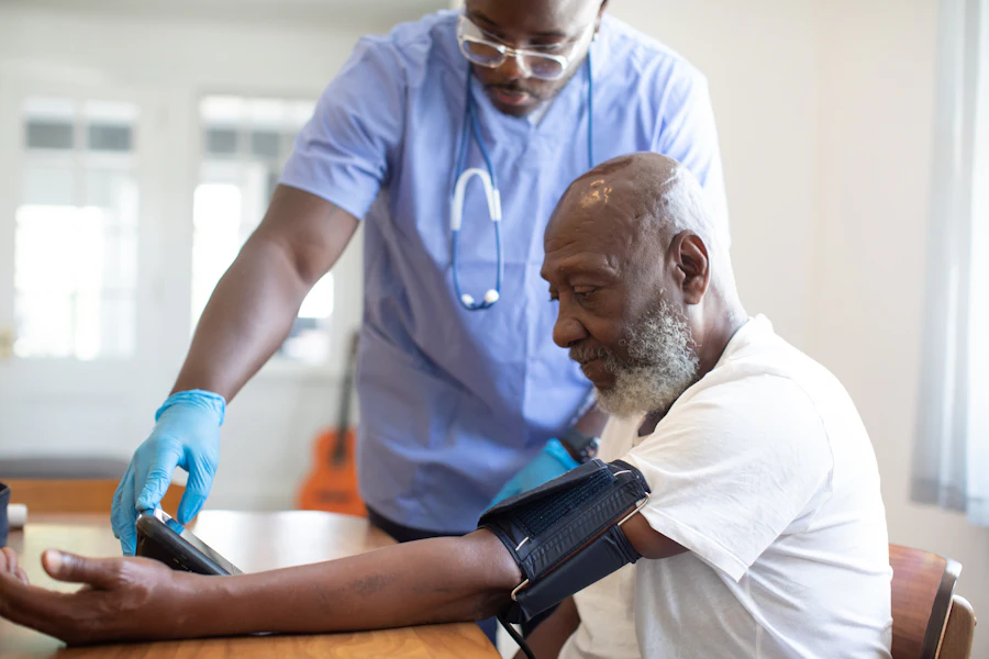 Patient vitals being checked
