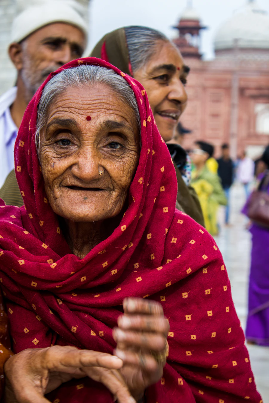 Elderly woman smiling