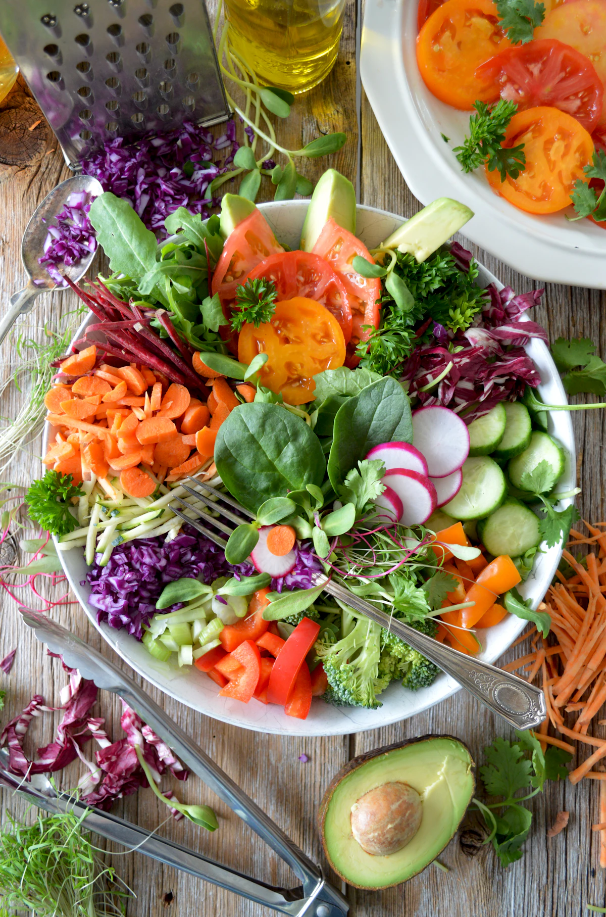 Healthy vegetable plate